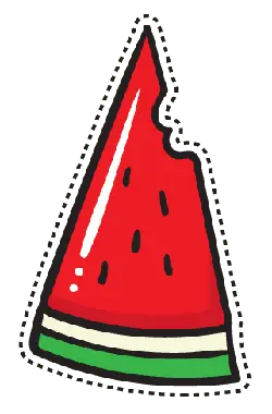Watermelon Slice - red - cartoon - High Resolution PNG