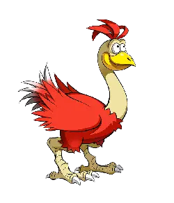 Red-comb Fire Chicken - red - Free PNG