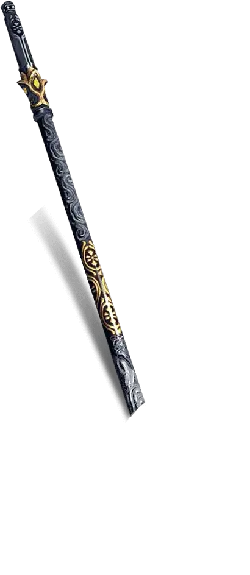 Black Gold Sword - weapon - High Resolution PNG