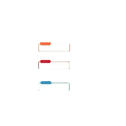 Orange Progress Bar - interface element - Transparent Background PNG