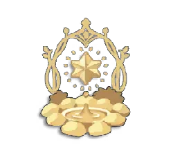 Gold Wreath and Star Pattern - gold - Lossless PNG