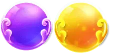 Purple and Yellow Magic Bubbles - magic - High Resolution PNG