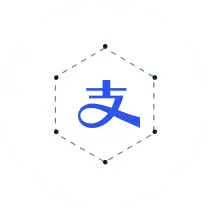 Hexagon with Blue Character - symbol - No Background PNG