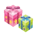 Colorful Gift Box - stars - gift - No Watermark PNG