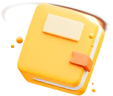 Yellow Cube - simple - High Resolution PNG