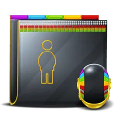 Colorful Striped Folder and Icon - icon - Lossless PNG