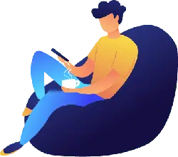 Man on Sofa - relaxing - Free Download PNG