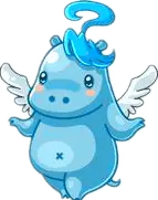 Blue Piglet - small animal - No Watermark PNG