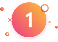 Number 1 - gradient - orange - PNG