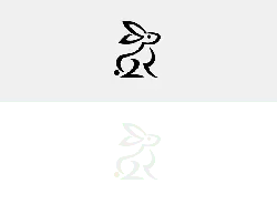 Rabbit Logo - line art - PNG