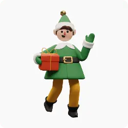 Christmas Elf - gift - Free PNG