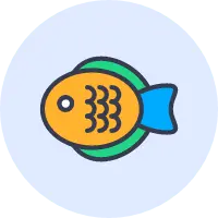 Cartoon Fish - design - No Background PNG