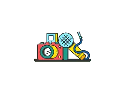 Colorful Camera and Microphone - photography - Free Download PNG