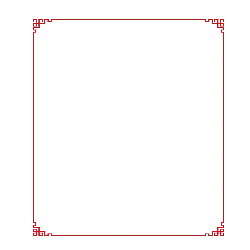 Red Border Pattern - minimalist - Lossless PNG
