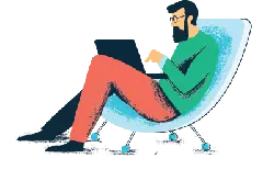 Man Sitting on Chair - leisure - Transparent Background PNG