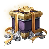 Mysterious Gift Box - gold - Free PNG