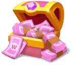 Treasure Chest - gems - pink - Transparent Layer PNG