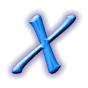 Blue X Shape Pattern - graphic design - High Resolution PNG