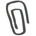 Paperclip - office - line - No Background PNG