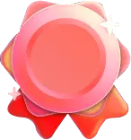 Pink Flower Badge - pink - No Background PNG
