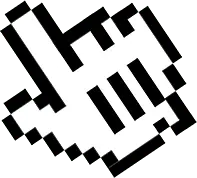 Pixel Hand - abstract - PNG