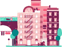 Urban Building Illustration - simple - Free PNG