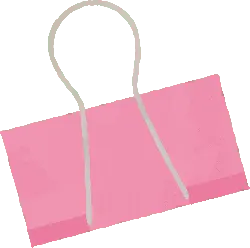 Paperclip - pink - office - Transparent Background PNG