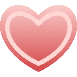 Heart Emoji - gradient - outline - Transparent Background PNG