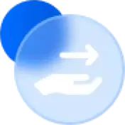 Blue Arrow Gesture Icon - icon - Transparent Background PNG