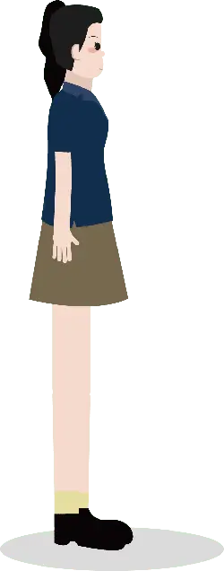 Girl in Skirt - High Quality PNG