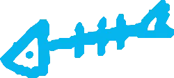 Blue Key - graphic design - Transparent Background PNG