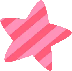 Pink Striped Pentagon Star - star - High Resolution PNG