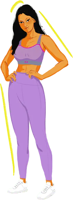 Purple Sportswear Girl - vitality - Lossless PNG