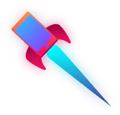 Colorful Rocket - simple - High Resolution PNG