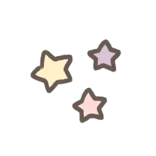 Three Stars - purple - Transparent Background PNG