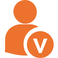 Orange Person Icon - logo - Transparent Layer PNG