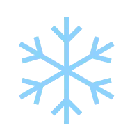 Snowflake - hexagon - blue - Transparent Background PNG