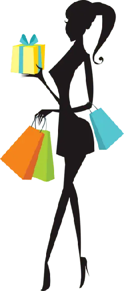 Shopping Girl - elegant - High Resolution PNG