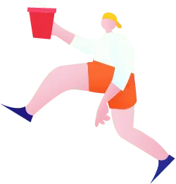 Person with a drink - sports - No Background PNG