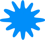 Blue Star Shape - geometric shape - PNG
