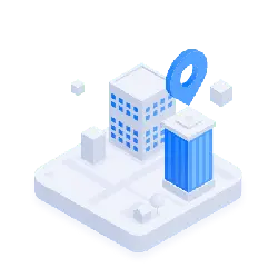 Map Marker with Buildings - navigation - High Resolution PNG