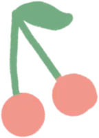 Cherry - red - green - No Background PNG