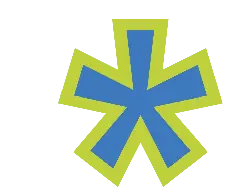 Blue Star Shape - symmetrical - High Resolution PNG
