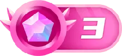Pink Gem Badge - gem badge - Transparent Layer PNG