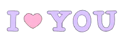 I Love You - pink - Transparent Background PNG