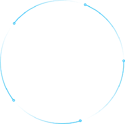Blue Circle - neon light - abstract - Transparent Background PNG