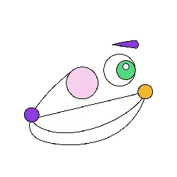 Smiling Cartoon Character - line - Free PNG