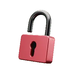 Red Padlock - lock - PNG