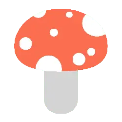 Red and White Mushroom - simple - Free PNG