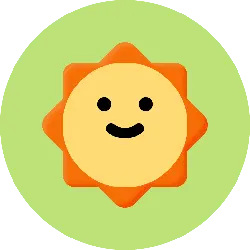 Sun Emoji - cartoon - PNG